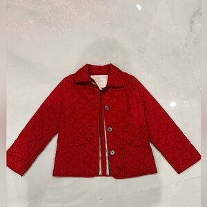 Unisex Burberry Quilted Red Kids Jacket